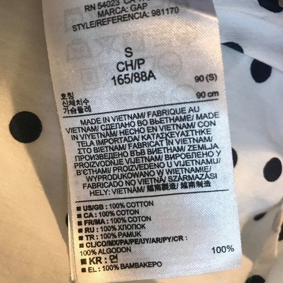 Gap Polka Dot/Dotted Button Down Boyfriend Shirt - Picture 2 of 4